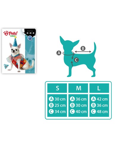 Clown Costume for Dogs - Size S - Carnival Fun for Your Furry Friends
